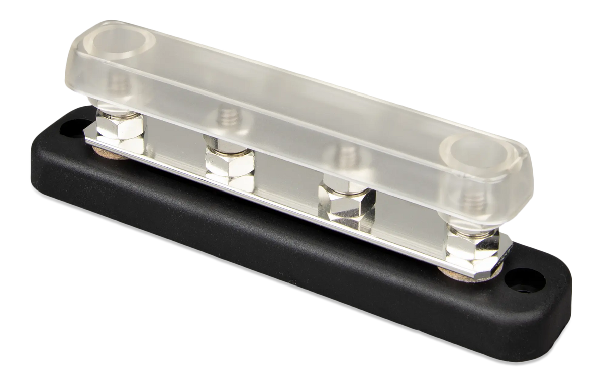 Victron Busbar 150 A with 4 terminals with cover Rock Solid Trays & Canopies Australia