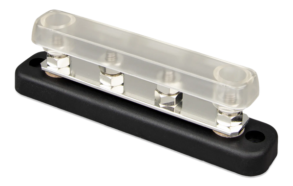 Victron Busbar 150 A with 4 terminals with cover Rock Solid Trays & Canopies Australia