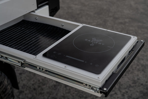 portable, flush mount single hob induction cooktop