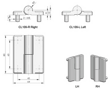 Black Die Cast Hinge - Heavy-Duty