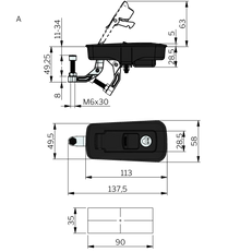 Vector Flush Compression Latch Rock Solid Trays & Canopies Australia